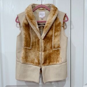 Romeo & Juliet Couture Faux Fur & Suede Vest